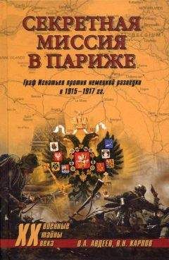 Валерий Авдеев - Секретная миссия в Париже. Граф Игнатьев против немецкой разведки в 1915–1917 гг.